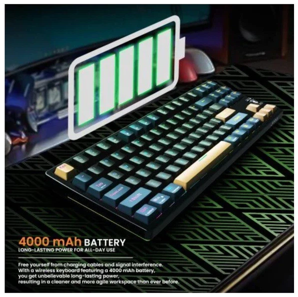 Клавиатура механическая беспроводная с подсветкой Jebel WKL-102 Tactix Pro Keyboard 4000mAh - изображение 5