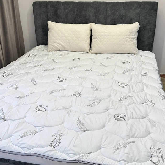 Одеяло LERI MAX Эко Пух 200x215 см микрофибра 350 г/м² белое - изображение 5
