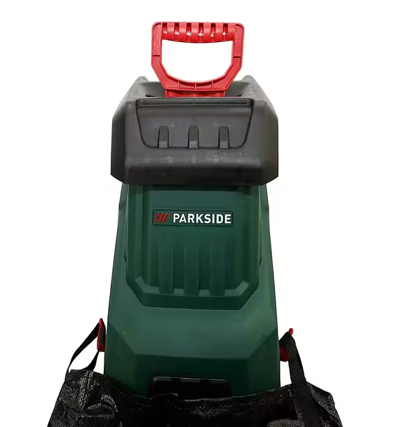 Подрібнювач гілок Parkside PMH 2400 C3 2400 Вт садовий електричний шредер ножовий для деревини до 40 мм з мішком 45 л колесами захистом від перевантаження - зображення 9
