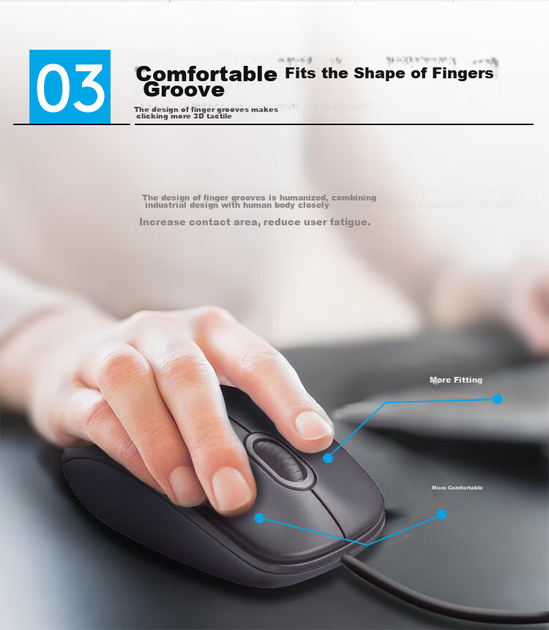 Миша Logitech M91P USB Black - зображення 4