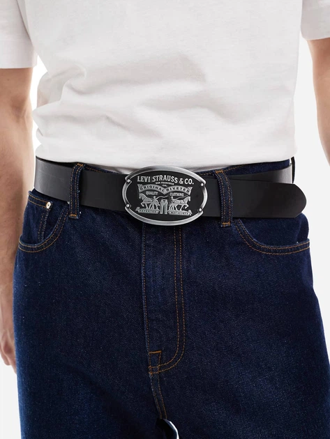 Ремень мужской из натуральной кожи Levi's 814399943 38 (114 см) Черный (1162712916) - Фото 2 Ремень мужской из натуральной кожи Levi's 814399943 38 (114 см) Черный (1162712916) - изображение 2