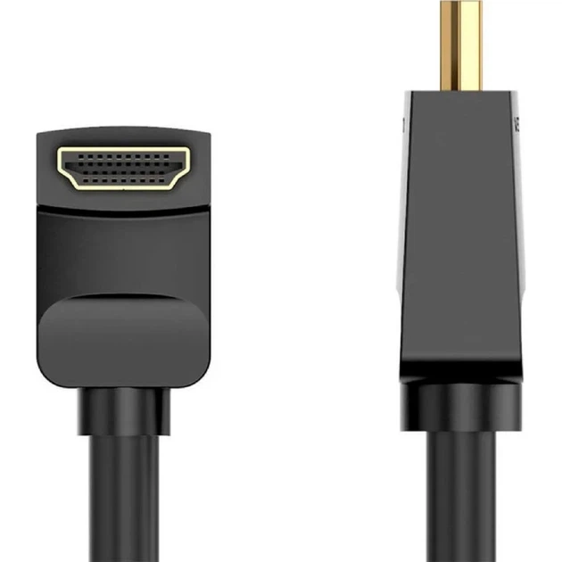 Кабель угловой Vention HDMI M to HDMI M 1.5м V2.0 4K 60Гц PVC Black (AARBG) - Фото 2 Кабель угловой Vention HDMI M to HDMI M 1.5м V2.0 4K 60Гц PVC Black (AARBG) - изображение 2