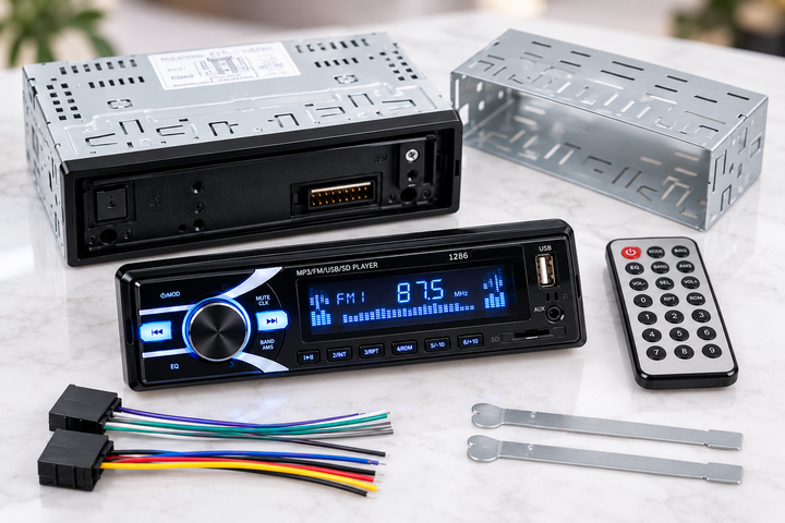 Магнитола MP3 1286 / Автомагнитола с USB, FM / Магнитола в авто+ пульт - изображение 4