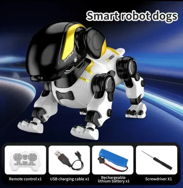 Робот собака Electric Pet Robot Dog на радіокеруванні іграшка песик робот на пульті управління акумуляторна - Фото 4 Робот собака Electric Pet Robot Dog на радіокеруванні іграшка песик робот на пульті управління акумуляторна - зображення 4