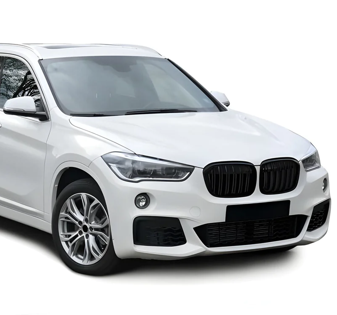 Решітка радіатора ніздрі M-Look чорна матова BMW X1 F48 2015-2019 рр. - зображення 2