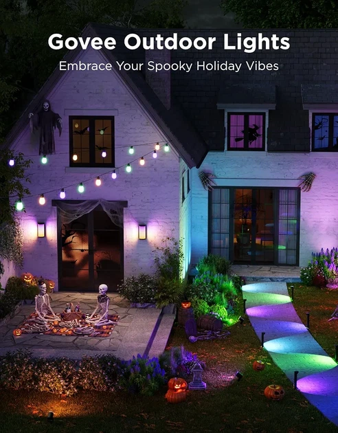 Уличная гирлянда Govee S14 Bulb 15 м RGBICWW, 15 LED ламп, IP66, 100+ сцен, Wi-Fi, Matter, Alexa, Google Home - изображение 2
