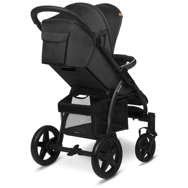 Прогулочная коляска Lionelo Annet Black Carbon, большие колеса EVA 11"/8", амортизация, регулируемая спинка и подножка, футкавер, москитная сетка, подстаканник - Фото 8 Прогулочная коляска Lionelo Annet Black Carbon, большие колеса EVA 11"/8", амортизация, регулируемая спинка и подножка, футкавер, москитная сетка, подстаканник - изображение 8
