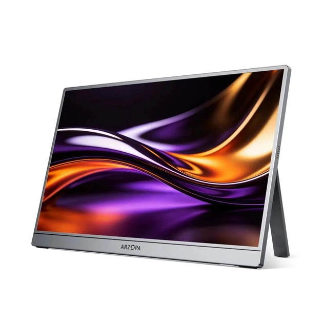 Портативний монітор Arzopa Grey 15.6" Full HD IPS 1920×1080, 60 Гц, USB-C, Mini HDMI - зображення 2