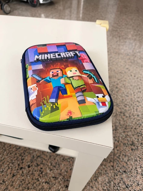 Детский школьный пенал Майнкрафт твердый органайзер Minecraft для мальчика с отделениями для канцелярии - Фото 3 Детский школьный пенал Майнкрафт твердый органайзер Minecraft для мальчика с отделениями для канцелярии - изображение 3