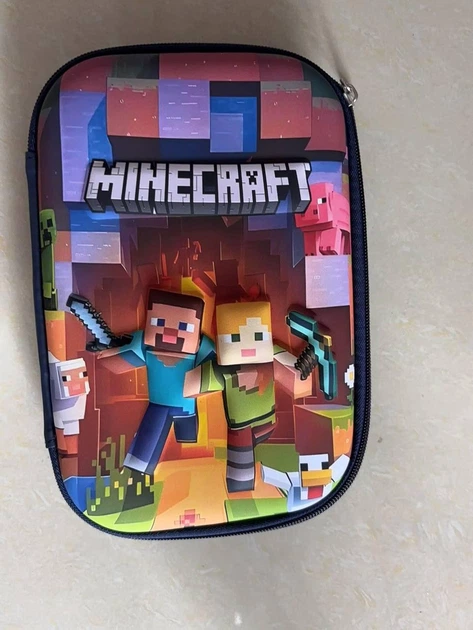 Детский школьный пенал Майнкрафт твердый органайзер Minecraft для мальчика с отделениями для канцелярии - Фото 4 Детский школьный пенал Майнкрафт твердый органайзер Minecraft для мальчика с отделениями для канцелярии - изображение 4