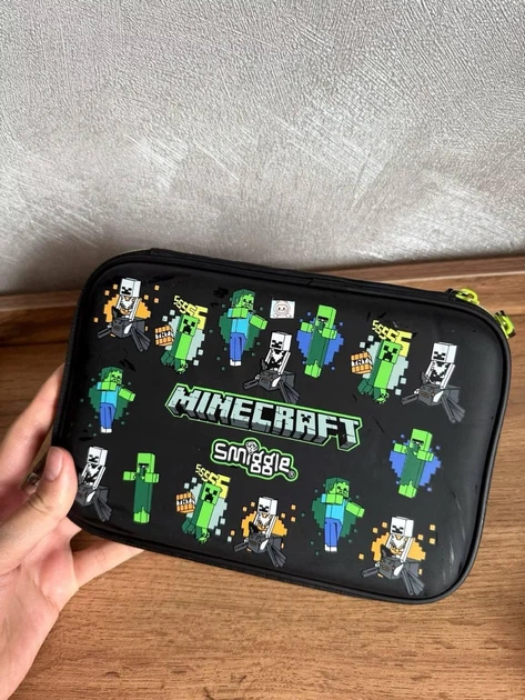 Детский школьный пенал Майнкрафт Крипер твердый органайзер 3д Minecraft для мальчика с отделениями для канцелярии - Фото 6 Детский школьный пенал Майнкрафт Крипер твердый органайзер 3д Minecraft для мальчика с отделениями для канцелярии - изображение 6