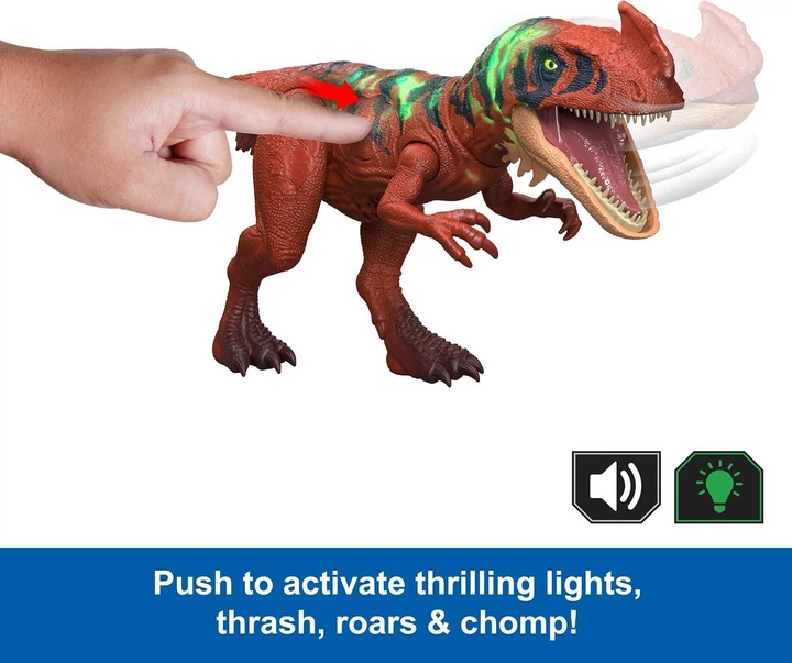 Динозавр Афровенатор Мир Юрского периода Jurassic World Afrovenator Dinosaur Action Figure Toy, Attack & Light & Sound - изображение 4