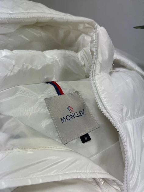 Безрукавка Moncler з NFC чіпом жилетка біла знімний капюшон XL 4464 - зображення 8