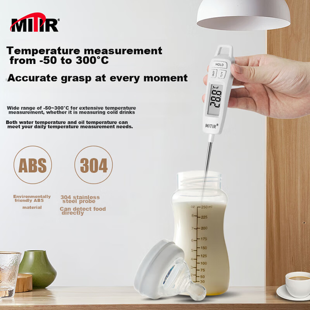 Пищевой термометр MITIR, кухонный термометр для измерения температуры масла, термометр для детского молока, термометр для воды, электронный термометр TP677 - зображення 5
