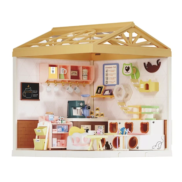 Конструктор-румбокс Mini House Интерьер Котокафе (8007) - изображение 2