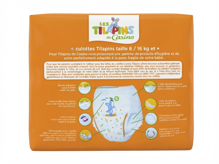 Підгузки-трусики Les Tilapins 6 (16+ кг) 34 шт - зображення 2