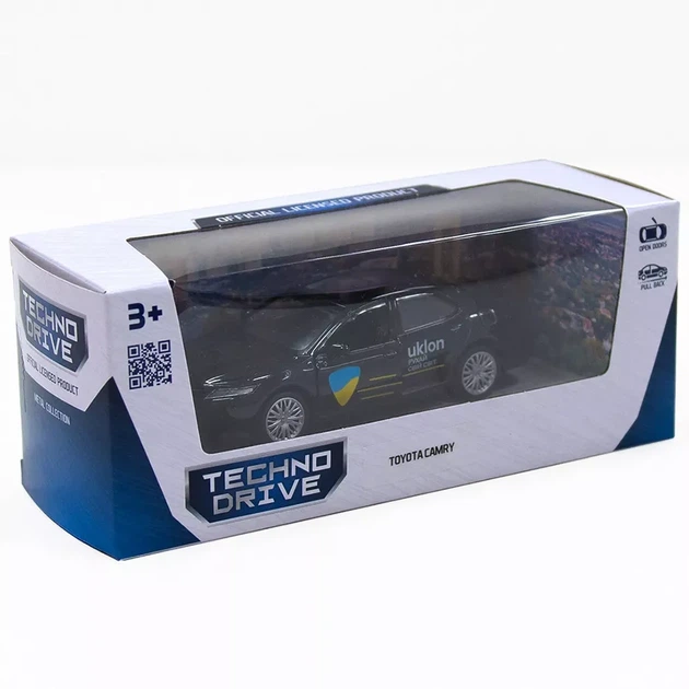 Автомодель TechnoDrive Toyota Camry Uklon чорний (250292) - зображення 9