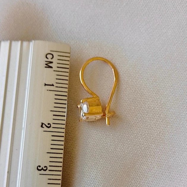 Серебряные серьги 925 пробы в позолоте 585 проби французская застежка детские - изображение 5