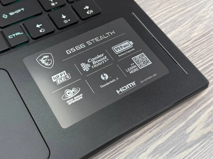 Ноутбук MSI GS66 Stealth 11UH / 165 Hz 2K / i7 (11800H) / RAM 16 / RTX 3080 16 GB / SSD 1 TB - Б/У - Фото 7 Ноутбук MSI GS66 Stealth 11UH / 165 Hz 2K / i7 (11800H) / RAM 16 / RTX 3080 16 GB / SSD 1 TB - Б/У - изображение 7