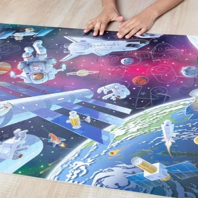 Детский напольный пазл Melissa & Doug «Космос» Glow in the Dark - Фото 4 Детский напольный пазл Melissa & Doug «Космос» Glow in the Dark - изображение 4