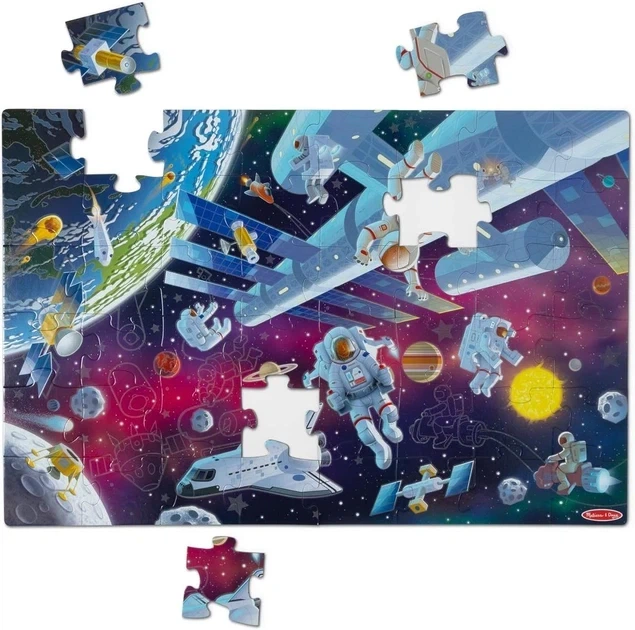 Детский напольный пазл Melissa & Doug «Космос» Glow in the Dark - Фото 5 Детский напольный пазл Melissa & Doug «Космос» Glow in the Dark - изображение 5