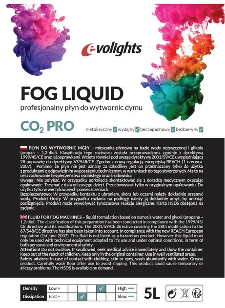 Рідина для диму Evolights FOG LIQUID CO2 PRO - Фото 2 Рідина для диму Evolights FOG LIQUID CO2 PRO - зображення 2