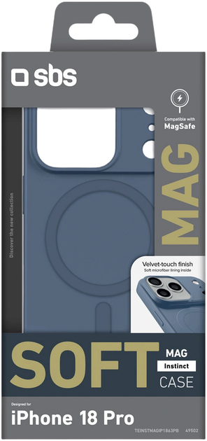 Панель SBS Instinct Mag MagSafe для Apple iPhone 18 Pro / 17 Pro Blue (8018417549502) - Фото 2 Панель SBS Instinct Mag MagSafe для Apple iPhone 18 Pro / 17 Pro Blue (8018417549502) - изображение 2