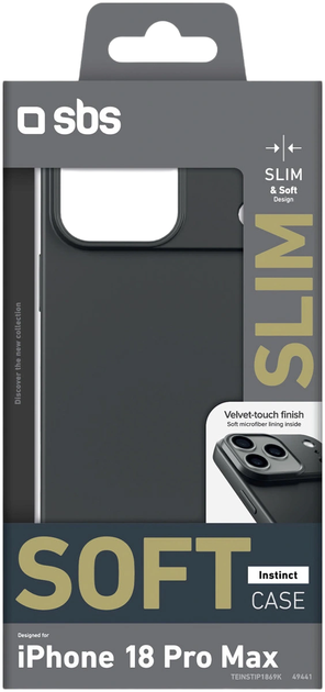 Панель SBS Instinct Case для Apple iPhone 18 Pro Max / 17 Pro Max Black (8018417549441) - зображення 2