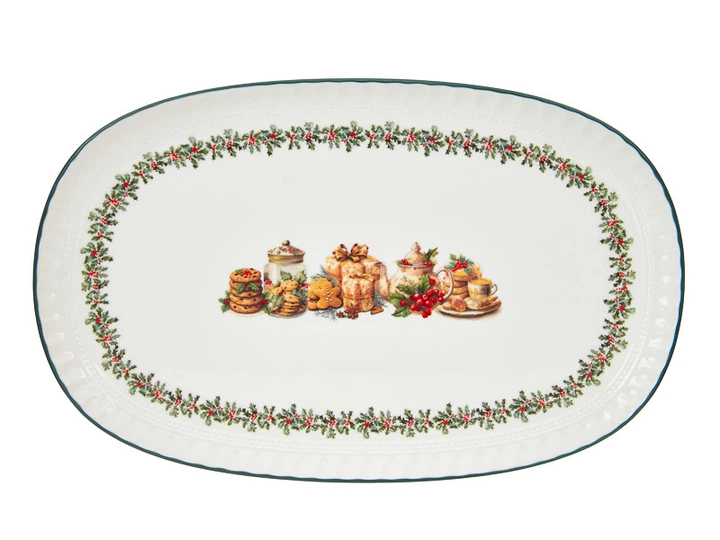 Блюдо фарфоровое новогоднее Lefard Santa's Gift 36 см 1989-006 - Фото 1 Блюдо фарфоровое новогоднее Lefard Santa's Gift 36 см 1989-006 - изображение 1