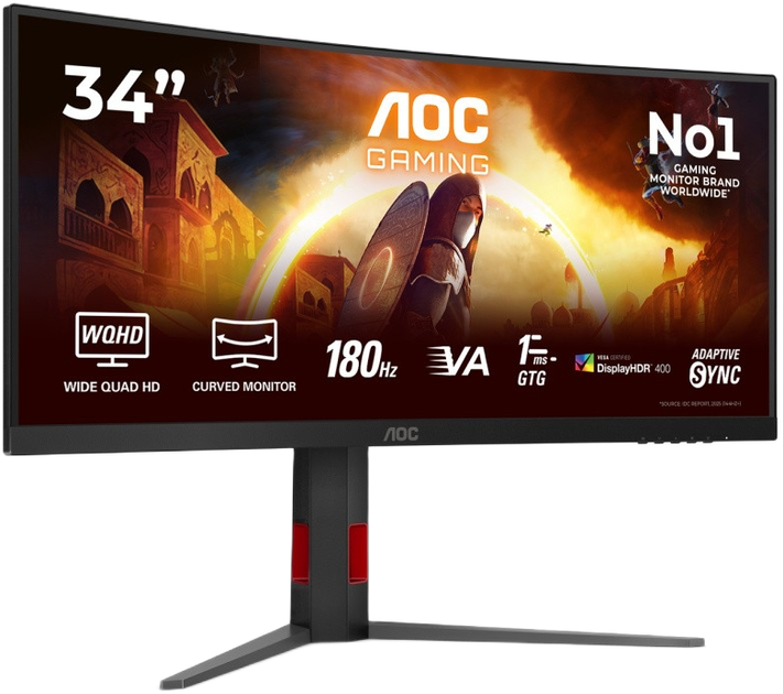 Монитор 34" AOC CU34G4CA - Фото 2 Монитор 34" AOC CU34G4CA - изображение 2