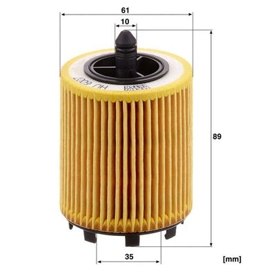 Фільтр масла Opel Vectra B/C/Astra G 2.2i - MANN-FILTER (HU6007X) - зображення 2