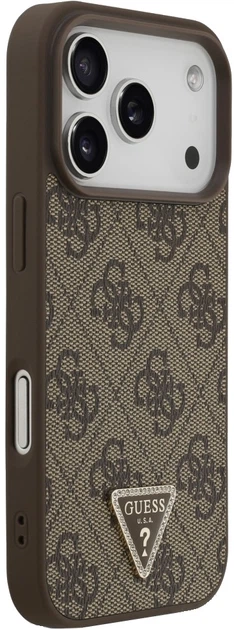 Чохол для смартфона Guess Leather 4G Triangle Strass MagSafe для Apple iPhone 18 Pro / Apple iPhone 17 Pro Brown (3666339652388) - Фото 4 Чохол для смартфона Guess Leather 4G Triangle Strass MagSafe для Apple iPhone 18 Pro / Apple iPhone 17 Pro Brown (3666339652388) - зображення 4
