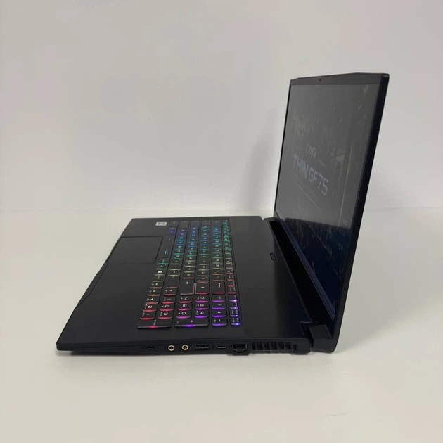Игровой ноутбук MSI GF75 Thin 10UEK / 17.3" (1920x1080) IPS / Intel Core i7-10750H (6 (12) ядер по 2.6 - 5.0 GHz) / 16 GB DDR4 / 512 GB SSD M.2 NVMe / nVidia GeForce RTX 3060, 6 GB GDDR6, 192-bit / WebCam б/у - Фото 4 Игровой ноутбук MSI GF75 Thin 10UEK / 17.3" (1920x1080) IPS / Intel Core i7-10750H (6 (12) ядер по 2.6 - 5.0 GHz) / 16 GB DDR4 / 512 GB SSD M.2 NVMe / nVidia GeForce RTX 3060, 6 GB GDDR6, 192-bit / WebCam б/у - изображение 4