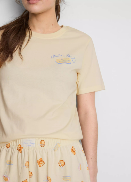 Женская пижама Primark Cotton Butter Me Up Shorty Pyjamas М Хлопковая для дома и сна Желтый (10308) - изображение 3