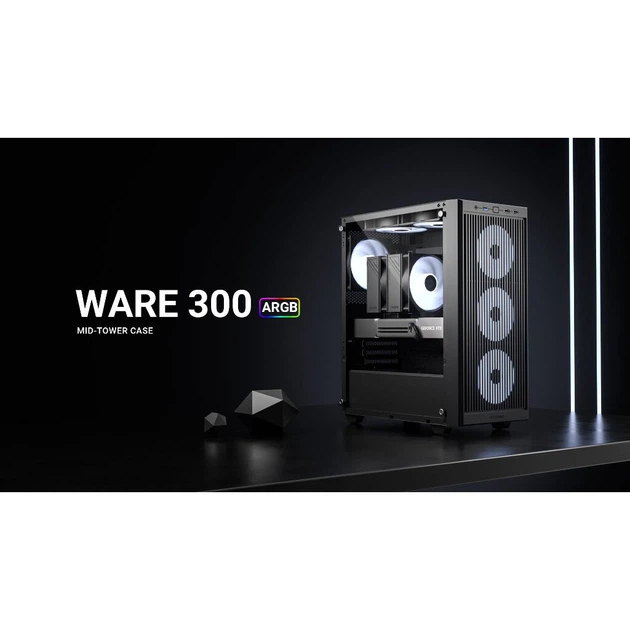 Корпус ID-Cooling Ware 300, Чорний - 773874 - зображення 13