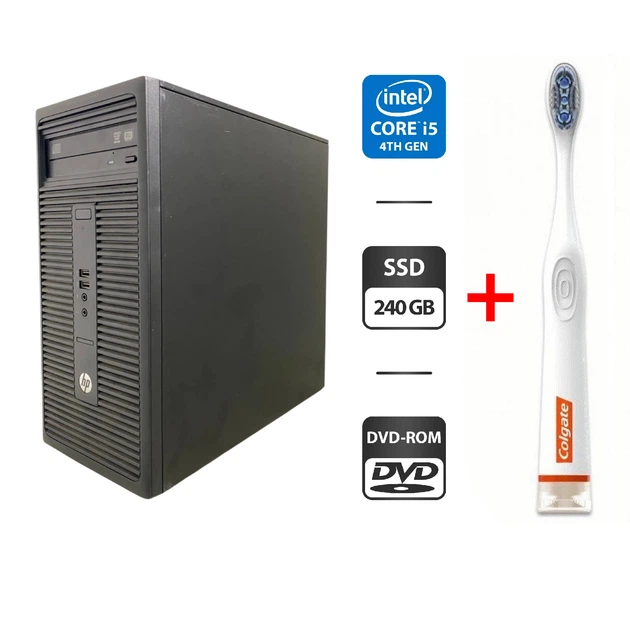 Компьютер HP 280 G1 Tower / Intel Core i5-4570 (4 ядра по 3.2 - 3.6 GHz) / 8 GB DDR3 / 240 GB SSD / Intel HD Graphics 4600 / DVD-ROM б/у + Подарок Умная интерактивная зубная щетка Colgate Connect M1 / Bluetooth - Фото 1 Компьютер HP 280 G1 Tower / Intel Core i5-4570 (4 ядра по 3.2 - 3.6 GHz) / 8 GB DDR3 / 240 GB SSD / Intel HD Graphics 4600 / DVD-ROM б/у + Подарок Умная интерактивная зубная щетка Colgate Connect M1 / Bluetooth - изображение 1