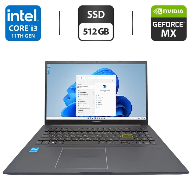 Ноутбук Asus VivoBook X513E / 15.6" (1920x1080) IPS / Intel Core i3-1115G4 (2 (4) ядра по 4.1 GHz) / 8 GB DDR4 / 512 GB SSD / nVidia GeForce MX330, 2 GB GDDR5, 64-bit / WebCam б/в - Фото 1 Ноутбук Asus VivoBook X513E / 15.6" (1920x1080) IPS / Intel Core i3-1115G4 (2 (4) ядра по 4.1 GHz) / 8 GB DDR4 / 512 GB SSD / nVidia GeForce MX330, 2 GB GDDR5, 64-bit / WebCam б/в - зображення 1