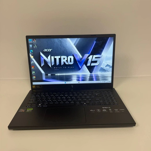 Ігровий ноутбук Б-клас Acer Nitro V15 ANV15-41 / 15.6" (1920x1080) IPS / AMD Ryzen 7 7735HS (8 (16) ядер по 3.2 - 4.75 GHz) / 16 GB DDR5 / 512 GB SSD NVMe / nVidia GeForce RTX 4060, 8 GB GDDR6, 128-bit / WebCam б/в - Фото 2 Ігровий ноутбук Б-клас Acer Nitro V15 ANV15-41 / 15.6" (1920x1080) IPS / AMD Ryzen 7 7735HS (8 (16) ядер по 3.2 - 4.75 GHz) / 16 GB DDR5 / 512 GB SSD NVMe / nVidia GeForce RTX 4060, 8 GB GDDR6, 128-bit / WebCam б/в - зображення 2