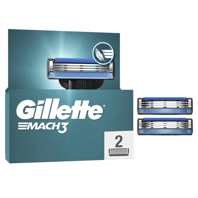 Змінні картриджі для гоління (леза) чоловічі Gillette Mach3, 2 шт - Фото 1 Змінні картриджі для гоління (леза) чоловічі Gillette Mach3, 2 шт - изображение 1