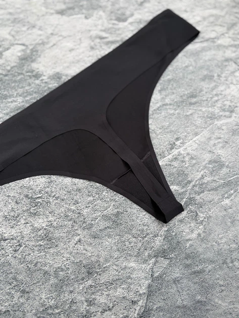 Безшовні трусики стрінги THIRDLOVE Comfort Stretch Thong -Розмір 3X Стегна 138-143 см - Чорний - изображение 7
