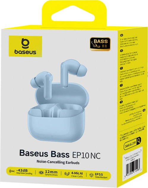 Наушники Baseus Bass EP10 TWS Blue (6942521201440) - изображение 4