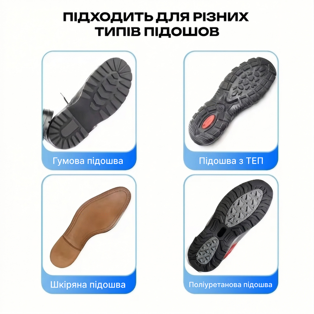 Клей для ремонту підошви взуття Ifubo Sole repair adhesive з поршнем, Чорний, 50 г - зображення 4