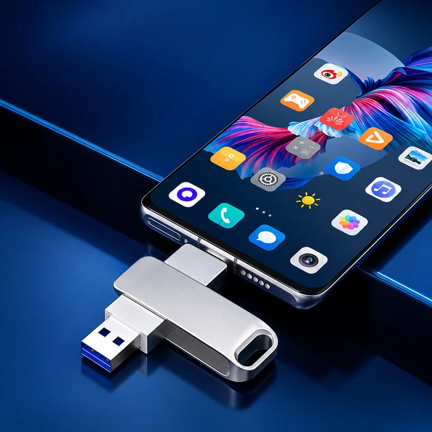 Флешнакопичувач BauTech 64 ГБ USB 2.0 + Type-C OTG (1016-720-00) - Фото 3 Флешнакопичувач BauTech 64 ГБ USB 2.0 + Type-C OTG (1016-720-00) - зображення 3