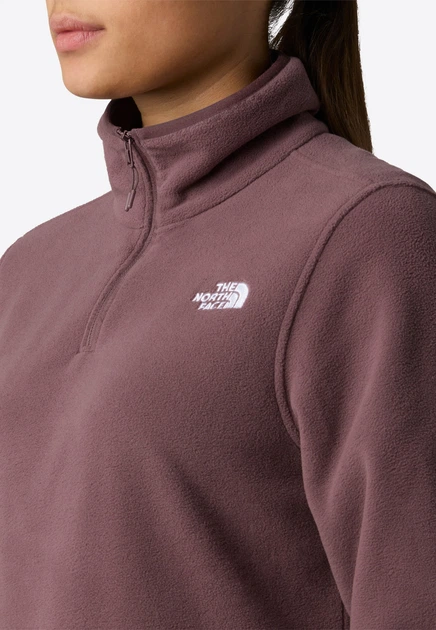 Кофта флісова жіноча The North Face Glacier 1/4 Zip Fleece Jacket рожево-коричневий колір S - изображение 2