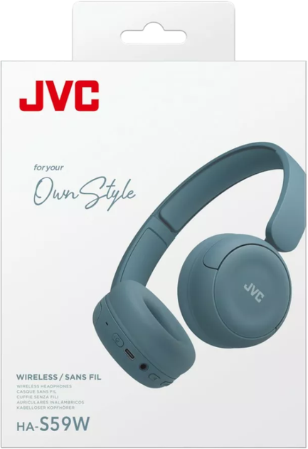 Słuchawki bezprzewodowe JVC HA-S59W niebieskie (JVC HAS-59WAU) - obraz 5