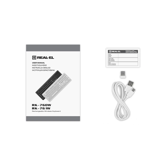 Клавиатура REAL-EL RK-761W Wireless White (EL123100059) - изображение 9