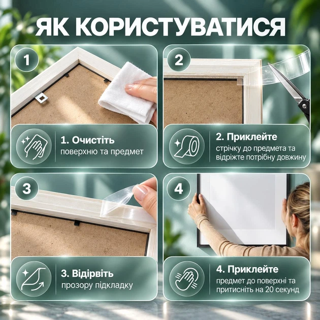 Скотч двусторонний клейкая лента липкая гелевая двухсторонняя для крепления телефона ковров линолеума видеорегистратора картин термостойкий влагостойкий водонепроницаемый для ванной кухни авто из нано геля многоразовый GDragon 3м Прозрачный 82_1_3m_1 - изображение 6