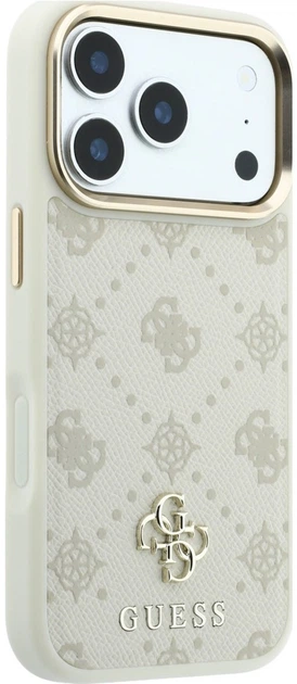 Чохол для смартфона Guess Peony 4G Small Logo MagSafe для Apple iPhone 18 Pro Max / Apple iPhone 17 Pro Max Beige (3666339654238) - зображення 4