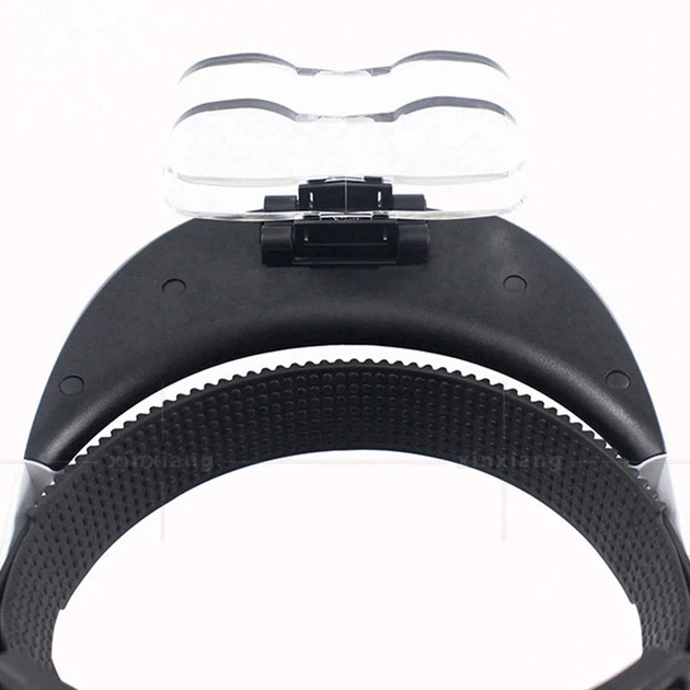 Лупа окуляри бінокулярні Magnifier 81001-H з LED підсвіткою / збільшення 1X 1.5X 2X 2.5X 3.5X - зображення 8
