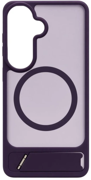Etui na smartfon Samsung Galaxy S26 Evelatus Rubber Coated MagSafe With Stand Case Purple (EVESAMS26RCMWSP) - obraz 3